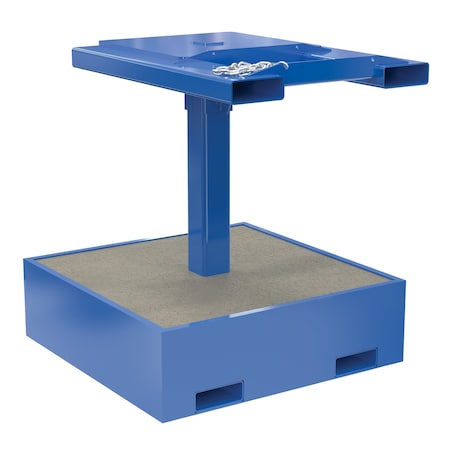 Vestil Steel Trash Bin Compactor 2,000 lb. Filled Weight Blue, Filled FWBC-4242-2-BC